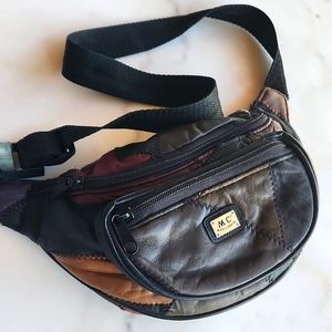 MC Marc Chantal Leather VTG Fanny Pack Multicolor